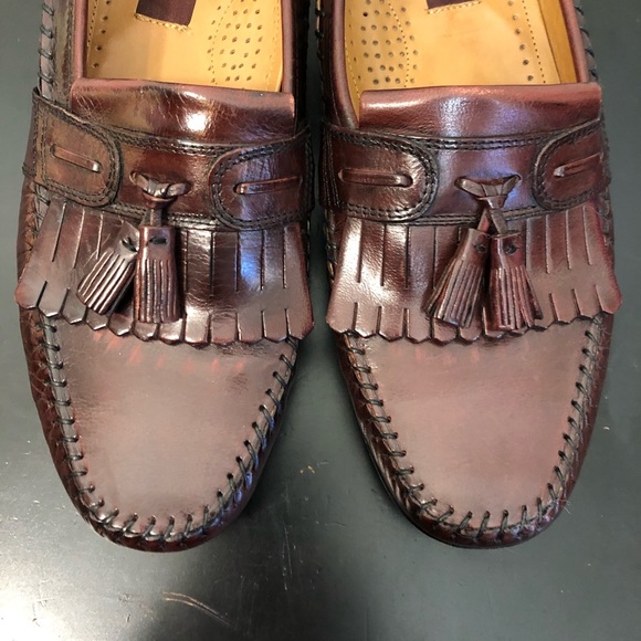 Florsheim Mens Burgundy Brown Leather Loafers main image 6